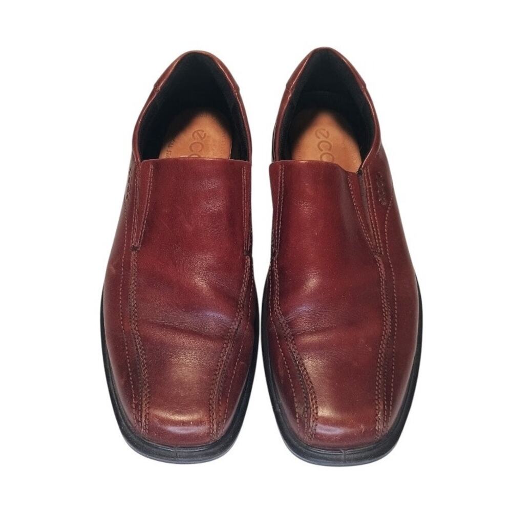 ECCO Men's Helsinki 2.0 Apron Toe Slip, cognac brown leather size 43